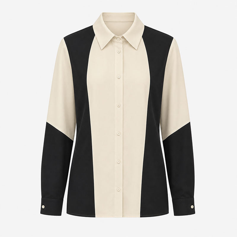 Ona Camisa de Paneles en Contraste